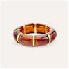 Stroili Bangle Elastico Radiance Acciaio Dorato Acrilico Marrone