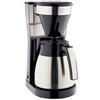 Melitta 6764913 1023-10 EasyTop Therm Steel Macchina da caffè con filtro in acciaio inox, plastica nera