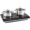 Klarstein VariCook - Piastra a Induzione Portatile, Fornello a Induzione, Piano Cottura, 240 °C, 10 Livelli, Superficie in Vetro, Timer, Controllo Touch, Spegnimento Automatico, 3500 W, Nero