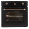 Klarstein Vilhelmine Forno Elettrico da Incasso, 55 L, Design Vintage, 3 Funzioni, Calore Sopra e Sotto, Timer di Cottura, Classe Energetica A, Acciaio Inox, Nero-Rame