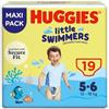 Huggies Little Swimmers Pannolini Taglia 5-6 (12-18 kg), Pannolino costumino, Design Disney, 19 Pz