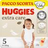 Huggies Extra Care, Pannolini Taglia 5 (12-17 Kg), Design Disney, Pacco Scorta, 54 Pz