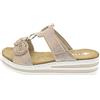 Rieker Donna Pantolette Mules, oro, 40 EU