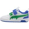PUMA MULTIFLEX 2 Dino V PS Sneaker, Bianco-Verde Frutto-Royal Sapphire, 2.5 UK Bambino, Puma Zaffiro Reale della Frutta Bianca Verde, 35 EU
