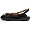 Fitflop Ballerine da Donna Delicato Bow Leather Slingbacks, Nero, 37 EU Schmal