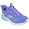 Skechers Bambine e Ragazze Microspec Max Color Trifecta Slip-in ALLENATRICE, Blue Synthetic/Multi Trim, 28 EU