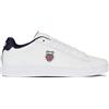 K-Swiss Scarpe da Ginnastica da Uomo Court Shield II, Wht/Peacot/SMBA Red, 43 EU, Wht Peacot Smba Red, 43 EU