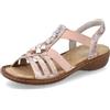 Rieker Donna Sandali 60855, Signora Sandali,Scarpa Estiva,Sandalo Estivo,Comodo,Piatto,Rosa (Rosa / 31),40 EU / 6.5 UK
