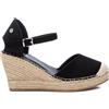 XTI Sandali 142382 Nero - Altezza Zeppa 9 cm
