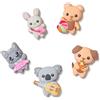 Crocs Cutie Animal Friends 5 Pack, Charm Decorativi per Scarpe Unisex-Adulto, Multicolore, Taglia Unica