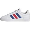 adidas Uomo Grand Court Base 3.0 Shoes, Ftwr White/Team Royal Blue/Pure Ruby, 46 EU