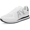 ARMANI EXCHANGE Rio Retro Running, Sneaker Donna, White Silver, 36 EU
