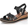 Remonte D6454, Sandali con Zeppa Donna, Grafite Nero Nero 00, 41 EU