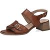 CAPRICE Donna sandalo con tacco in pelle, Marrone (COGNAC NAPPA), 39 EU