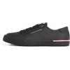 Tommy Hilfiger Uomo Sneakers Vulcanizzate Core Corporate Leather Profilo Basso, Nero (Black), 45 EU