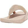 Fitflop Lulu Glitz Toe-post Sandals, Sandali Donna, Platino, 39 EU