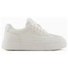 Armani Exchange Donna Kurt, Low Cut, Platform Sole Sneaker, off White, 40 EU, Bianco Sporco, 40 EU