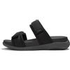 Fitflop F-Mode Go Mens Adj. Padded-Webbing Two-Bar Slides, Sandali Bassi Uomo, Nero, 44 EU