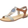 Rieker 64278 Donna Sandali a Punta Chiusa, Grigio (Cement/Amaretto/Rose/Jeans 42), 38 EU