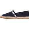 Tommy Hilfiger Donna Espadrillas Fringe Canvas Closed con Logo, Blu (Space Blue), 37