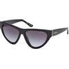 GUESS GU0015102B57 - Occhiali da sole da donna in plastica nera con protezione UV, Nero opaco, 57