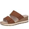 CAPRICE Donna sandalo con zeppa in pelle, Marrone (COGNAC NUBUC), 39 EU