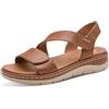 Jana Softline Leather Wedge/Plat Sand 8-28711-46, Sandali Bassi Donna, Cognac, 39 EU
