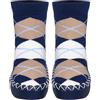 Playshoes Pantofole da Cottage Unisex - Bambini e ragazzi, Blu (Karo), 19/22 EU