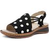 ARA Hawaii, Sandali Donna, Nero Crema, 43 EU