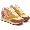 GIOSEPPO Sneakers in Pelle Zeppa Rafia Morrill, Mostarda, 39 EU