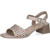CAPRICE Donna sandalo con tacco in pelle, Grigio (STONE PERLATO), 37 EU