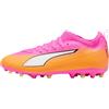 PUMA Ultra 6 Match MG JR Scarpe da Calcio, Poison Pink White-Sun Stream-Bright Aqua Black, Taglia 40, Poison Pink PUMA White Sun Stream Bright Aqua PUMA Black, 34 EU
