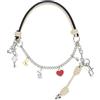 MARC JACOBS THE MINI ICON CHAIN CHARM BLACK/CLOUD WHITE