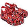melissa Mini Possession Print + Mickey and Friends BB, sandali piatti per ragazze, rosso, 22/22.5 EU