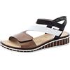 Rieker Sandalo da donna V3670, Beige Kombi 64, 41 EU