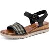 MARCO TOZZI sandalo da donna morbido plantare Feel Me vegano fodera interna morbida stiloso, nero (BLACK COMB), 40 EU