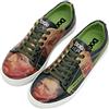 DOGO Femme Cuir Vegan Vert Baskets - Chaussures de Marche Confortables et Décontractées Faites à la Main, Vincent Van Gogh Self Portrait Muse Motif