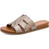 Jana Piattaforma Mule Flat Vegan da Donna, Tortora Snake, 38 EU