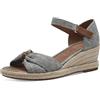 Tamaris Donna 1-28357-42, Sandali con Zeppa, Azzurro, 41 EU