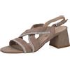 CAPRICE Sandali da donna con tacco con strass con cinturini, Marrone (Mud Comb), 37 EU