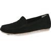 CAPRICE Mocassino da donna piatto, Nero (BLK DEER SUEDE), 39 EU