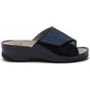 Dr. Scholl's Scholl Nives, Sandali Donna a 1 strappo con velcro e soletta in Memory Cushion - Blu Navy - 35 EU