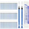 OFFCUP Siringa di Plastica 50PCS 1ml Siringhe in Plastica Siringhe Senza Ago con Cappuccio Riutilizzabili Confezionato Singolarmente per Piccoli Animali Domestici Pittura Artistica Colla Applicatore