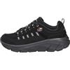 Skechers Sneaker D'lux Walker 2.0 Golden Step da Donna, Pelle Nera con Finiture in Oro Rosa, 36 EU
