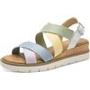 MARCO TOZZI sandalo da donna plantare Feel Me morbido vegano fodera interna morbida vegana, bianco (WHITE MULTI), 41 EU