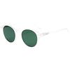 ZENOTTIC Occhiali da Sole Polarizzati Retrò Classici Rotondi Vintage Occhiali da Sole UV400 Montatura da Uomo e Donna (CRISTALLO MATTE + VERDE)
