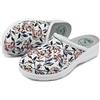 JOMIX Pantofole Donna Sanitari Ciabatte Zeppa Ortopediche Zoccoli Comodi Ergonomiche da Cucina Sabot Morbido Antiscivolo e Leggero, ITD2210, Fiore Fuxia, 41 EU