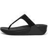 Fitflop Sandali con zeppa Lulu da donna, tutto nero, 39