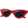 Joopin Occhiali da Sole Occhi di Gatto Donna Polarizzati Protezione UV400 Retro Vintage Triangolari Farfalla Forma Cat Eye Occhiali da Sole (Rosso)