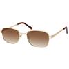 SOJOS Occhiali da sole polarizzati donna uomo retrò rettangolare vintage sottile quadrato occhiali da sole SJ1177, Oro/Marrone, s